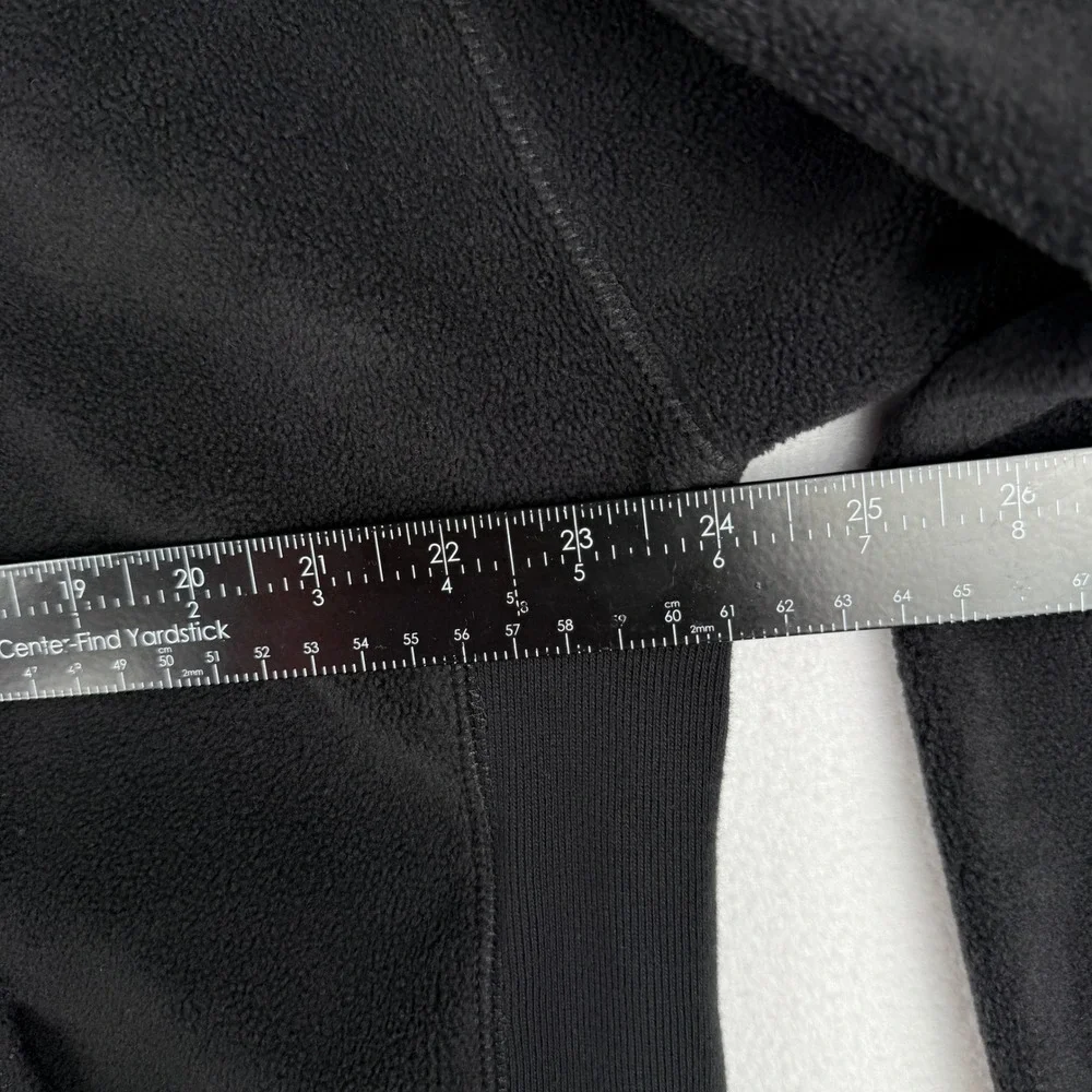 Vtg Tommy Jeans‎ Fleece Sweatshirt Mens Large Black Pullover Kangaroo Pocket - Picture 8 of 9